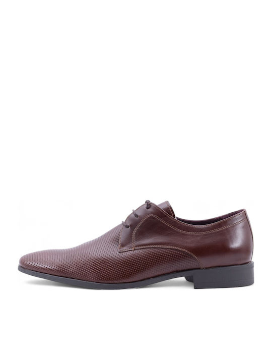 Herrenschuhe Braune Leder Geschnürt