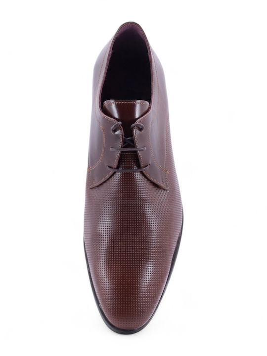 Herrenschuhe Braune Leder Geschnürt