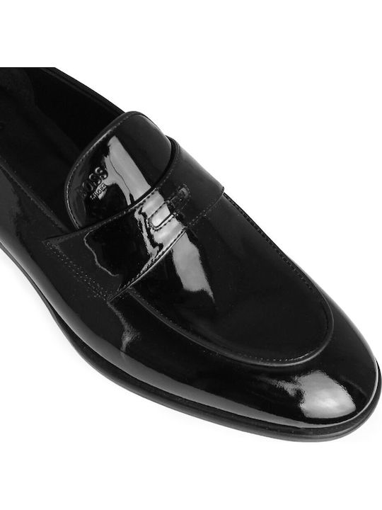 Leder Herren Mokassins in Schwarz Farbe