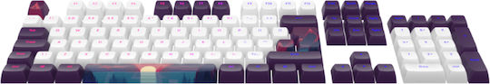 Dark Project DPKS177_SUNR1_ISO&ANSI Taste Pentru Tastatură PBT Cu Aspect ANSI și ISO 177 Bucăți