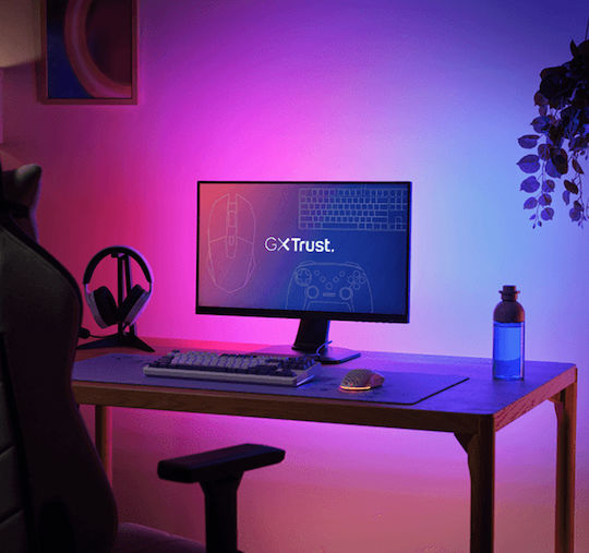 Trust Светлинна Лента За Монитор Trust Gxt 907 Vybz Rgb Led Usb Многоцветна Черна