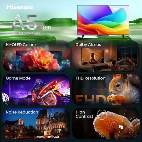 Hisense Smart Fernseher 50 Zoll Volle HD QLED A5S HDR (2026) 50A5S