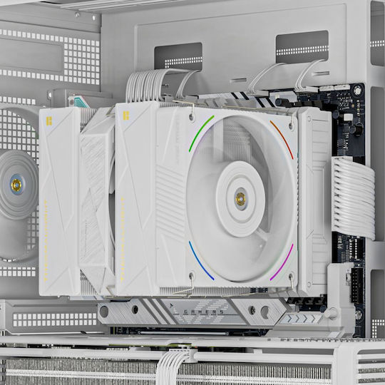 Thermalright Royal Pretor 130 Ultra Процесорен охладител с двоен вентилатор за Socket AM4/AM5/1200/115x/1700 с ARGB осветление Бял