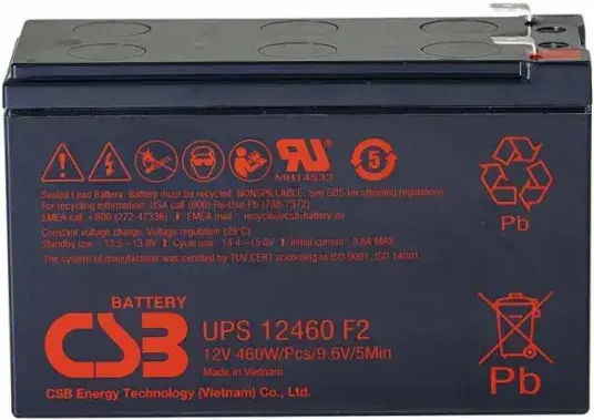 AGM Baterie UPS cu Capacitate 9.6Ah și Tensiune 12V AGMUPS12460F2 1buc
