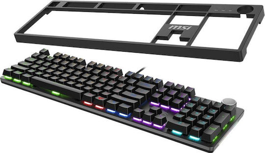 MSI Forge GK320 Gaming Mechanical Keyboard with Custom Red Switches and RGB Lighting (English US)