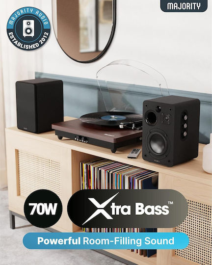 Majority D70X Самоусилващи Се Тонколони С Bluetooth 70W Комплект Черни