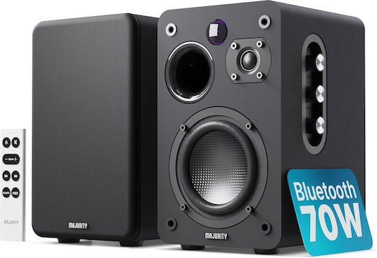 Majority D70X Самоусилващи Се Тонколони С Bluetooth 70W Комплект Черни