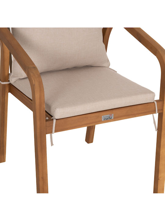 Σετ Τραπεζαρίας Εξωτερικού Χώρου 5τμχ Φυσικο με Μαξιλάρια