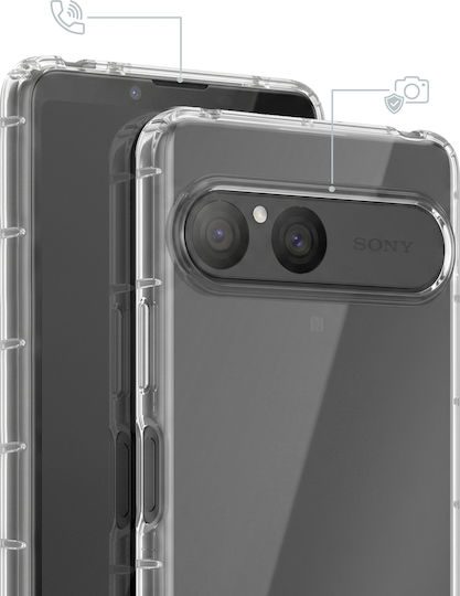 Avizar Shockproof Silicone Case Sony Xperia 10 Vii Reinforced Corners Transparent