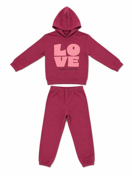 Kinder Sweatpants Set Fuchsie 2 Stück