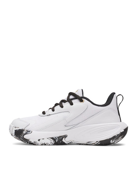 Ua Ps Lockdown 8 Kids Sports Shoes Basketball White