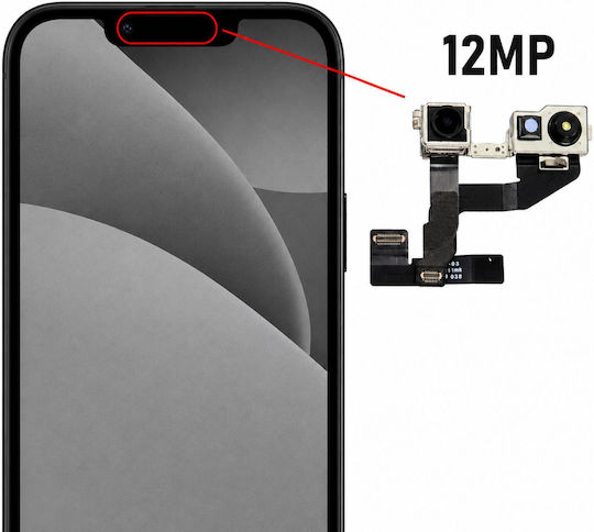 Clappio Replacement Front Camera Module 12 Mp Iphone 17e Black