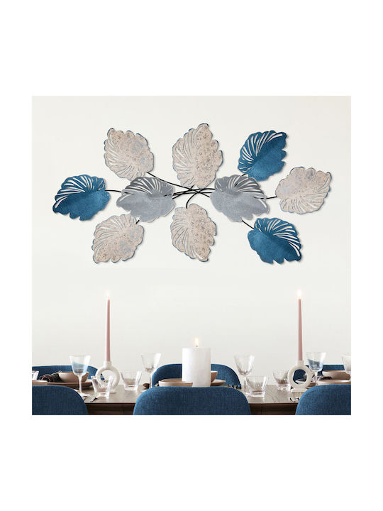 Megapap Handgefertigter Wandbehang Blau aus Stoff 117x57cm