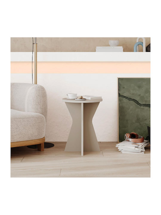 Кръгла Странична Маса Дървена Sandstone Ш40xД40xВ51.8см.