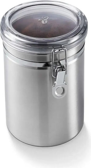 Tchibo Casetă pentru Cafea cu Capac Ermetic din Oțel Inoxidabil Maro 17x17cm 1 Buc