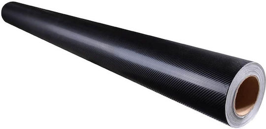 Roll 5d Carbon Car Wrapping Film Glossy Black Size 18m X 1.52m