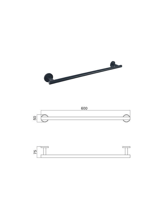 Inter Ceramic Kapitan Wandmontierter Badezimmerhaken Mit Schrauben Silber