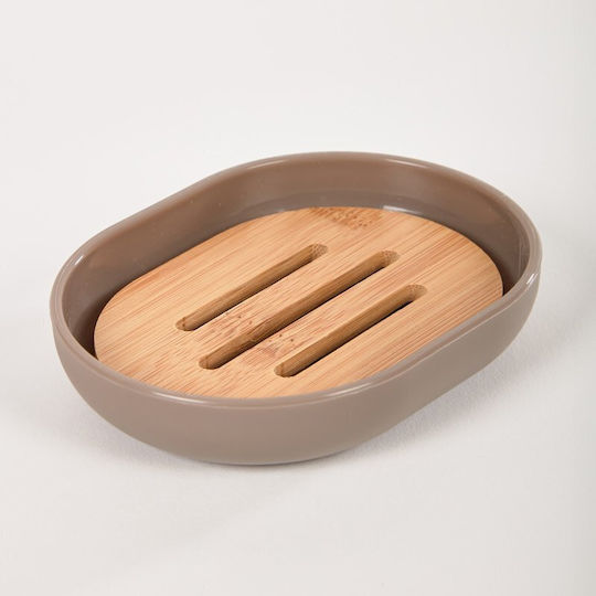 Iciclio Bathroom Accessory Set Plastic Brown 3 Pieces