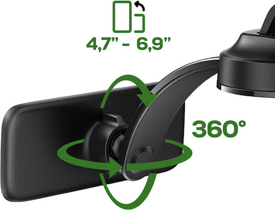 Acefast Car Holder Smartphone Double Magnetic Plate 360° Swivel Black