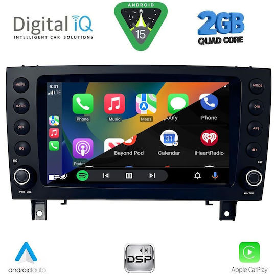 Digital IQ Car Audio System for Mercedes-Benz SLK 2004-2010 Bluetooth USB WiFi GPS Apple CarPlay Android Auto with 8" Touch Screen