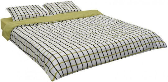 Heinner Heinner Bettbezug Set 200x220cm Doppel mit 2 Kissenbezügen & 1 Bettlaken Checker