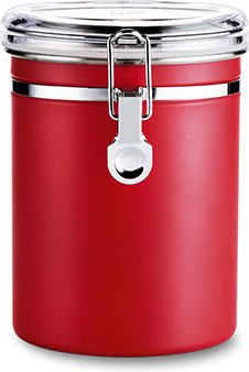 Tchibo Coffee Jar with Lid made of Stainless Steel Brown 17cm
