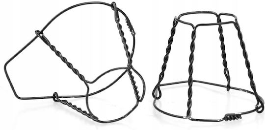 10x Wire Basket Without Plate Silver Black