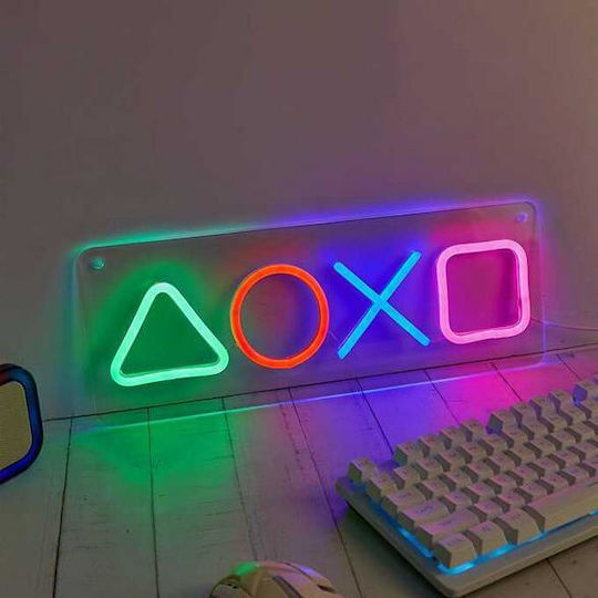Neon Led Manta Gaming Symbols Snl111mt Multicolor