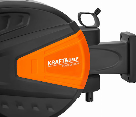 Furtun de grădină retractabil 25 m + 2 m Kraft&dele 1/2" tambur automat Kd2154