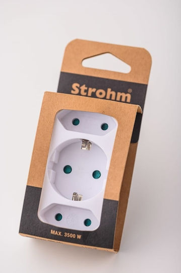Dreifach-Steckdosenleiste 1x Schuko + 2x Euro 16a 250v Weiß
