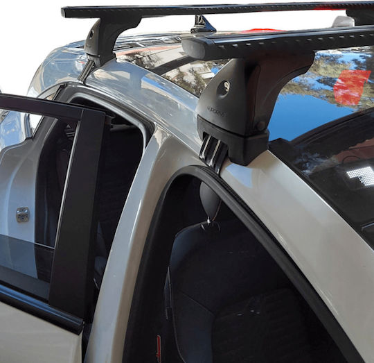 Nordrive Aluminum Car Roof Bars for Ford Puma 2019 Set with Roof Rack Legs and Lock Black