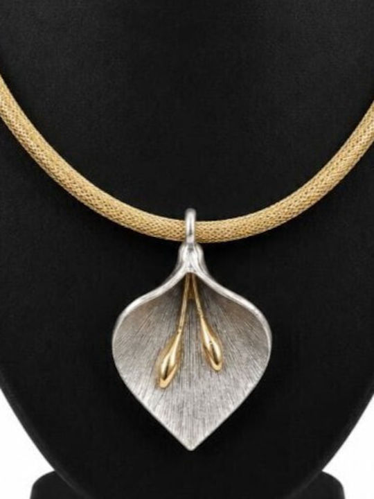 Liva Fashion Liva Fashion Halskette aus Vergoldetem Silber Liva Fashion Liva Fashion Halskette aus Vergoldetem Silber