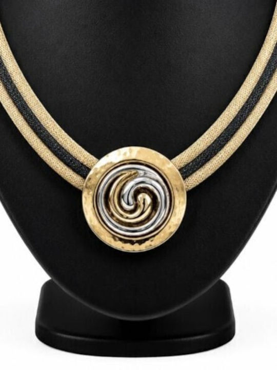 Liva Fashion Halskette Schwarz Gold Liva Fashion Halskette Schwarz Gold