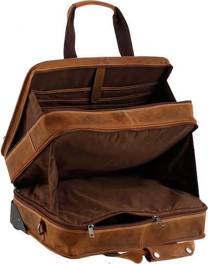 Greenburry Geantă de voiaj maro din piele M43cm