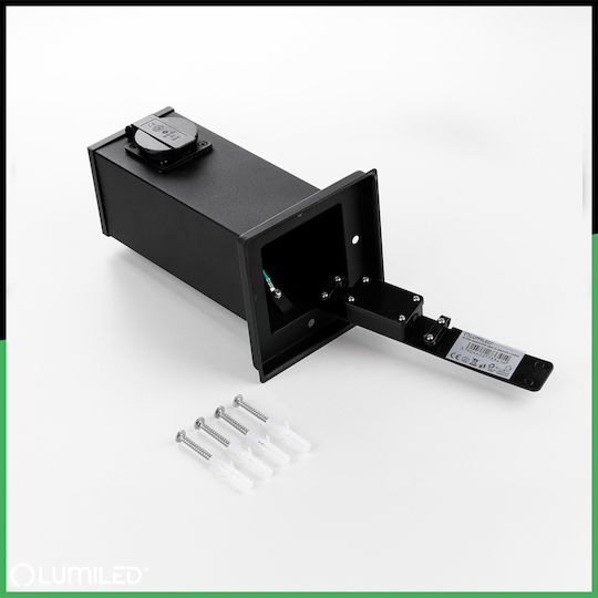 Iberi Coloană Externă de Grădină 230v 22cm 2x Priză Lumiled
