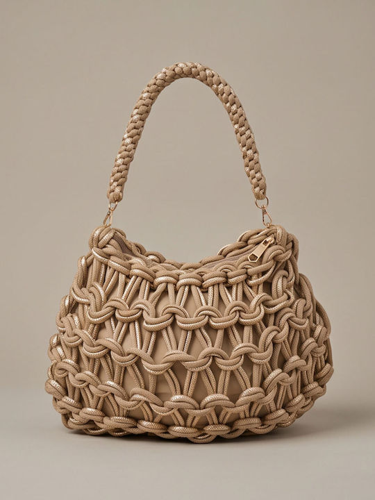 Damentasche Schulter Beige