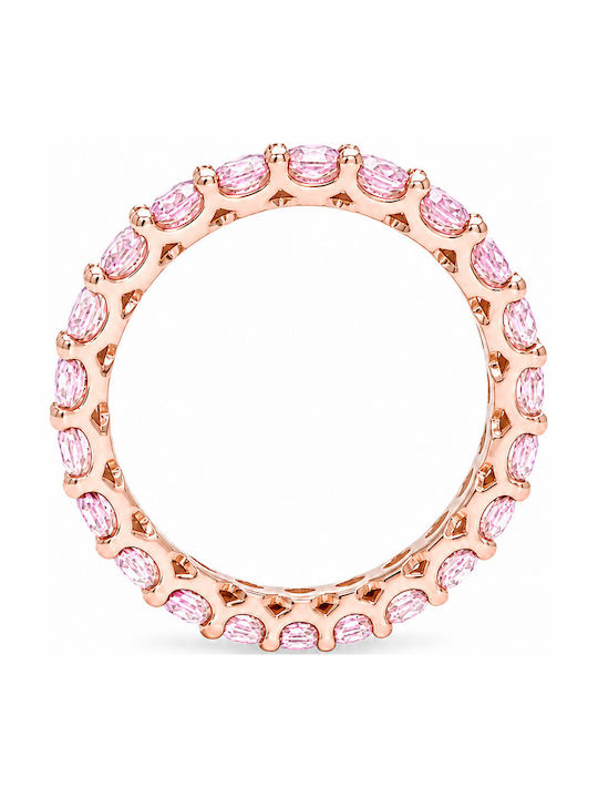 Verita Women's Eternity Band Ring with Zircon Made of Gold Plated Silver