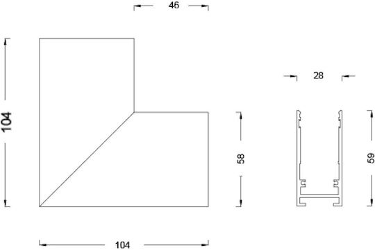 Inner Corner Magnetisches Mini-Oberflächen-Beleuchtungszubehör Sandy Weiß 1 Stück