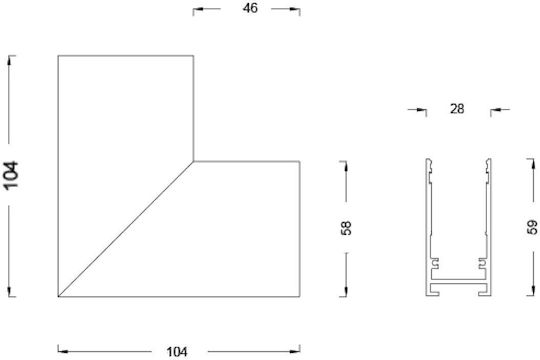 Inner Ecke Magnetisch Mini Oberfläche Sandy Schwarz 1 Stück
