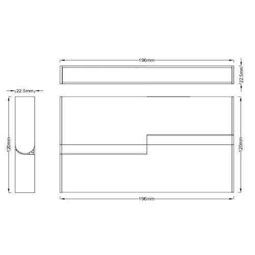 Baris Light LED Commercial Linear Ceiling Lighting 16W Warm White