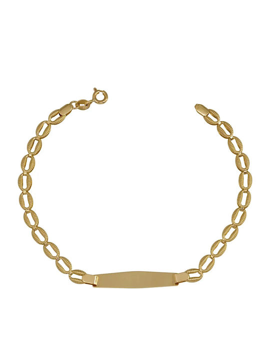 Women's Identity Bracelet with Name in 9K Gold