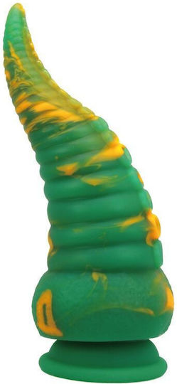 Power Monsters Dildo με Βεντούζα Πράσινο