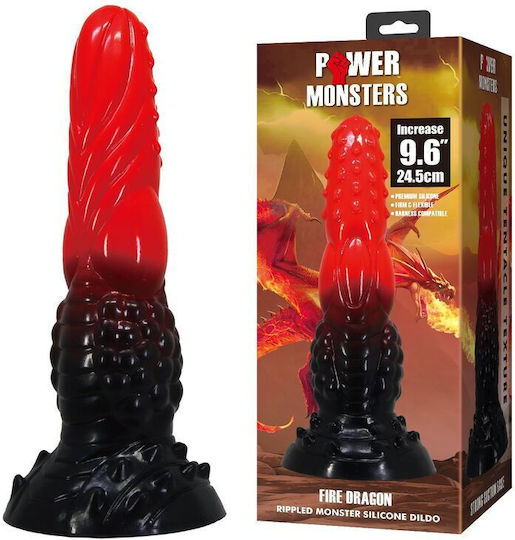 Dragon Dildo με Βεντούζα Κόκκινο