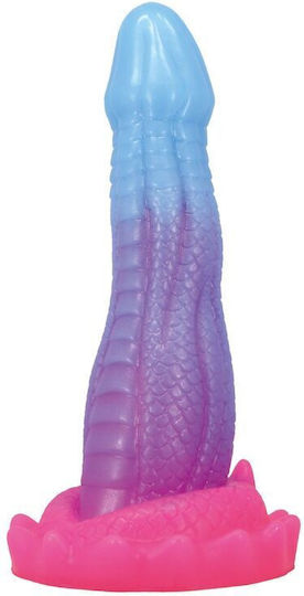 Power Monsters Dildo με Βεντούζα Μπλε
