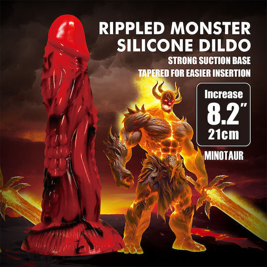 Power Monsters Dildo With Suction Cup Red