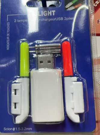 Wiederaufladbare Leuchtalarm Angelgeräte 2 Stück 832614 8525508326145