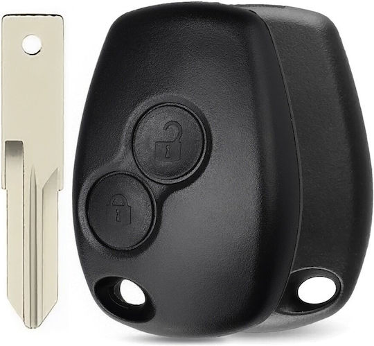 Carcasă Telecomandă Auto 2 Butoane Cu Lamă Inclusă Compatibil Renault Trafic Clio Modus Maestru Vivaro Movano Twingo