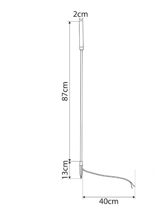 GloboStar Στεγανό Φωτιστικό Led Καρφωτό Θερμό Λευκό GLB-103-0006