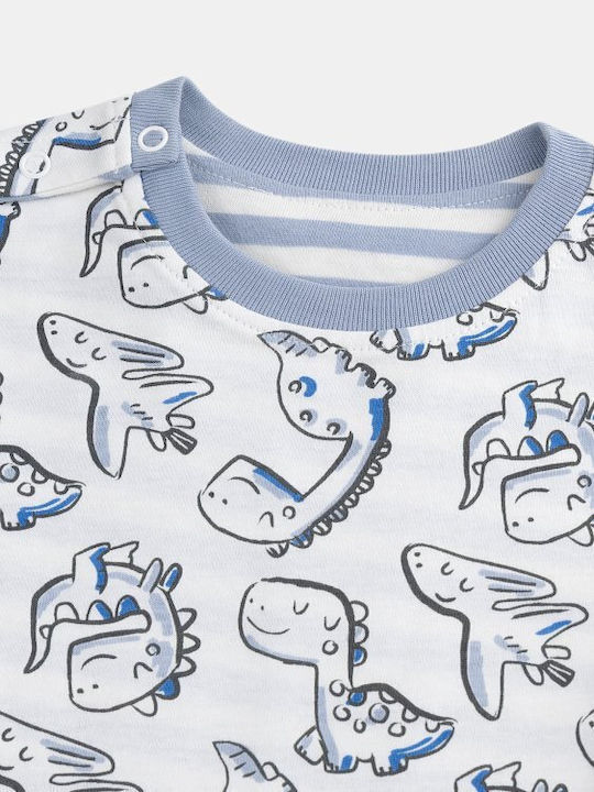 Παιδική Μπλούζα Μακρυμάνικη Λευκο Baby Dinosaurs