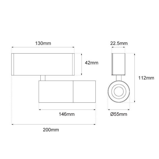 Baris Light LED Commercial Linear Wall Lighting 10W Warm White 60cm